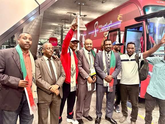 بعثة منتخب السودان الوطني الأول تصل مطار حمد الدولي بالدوحة لملاقاة لبنان الأربعاء