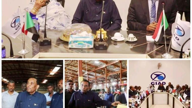 رئيس الوزراء يزور  مدينة جياد الصناعية ويشيد بالطفرة النوعية التي شهدتها في المجالات الصناعية  الخرطوم- متابعات