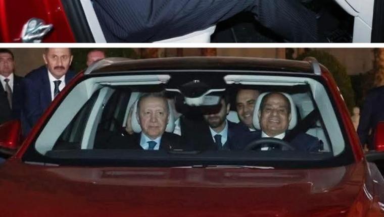 الرئيس التركي اردوغان يهدي الرئيس السيسي سيارة كهربائية تركية خلال زيارته لمصر